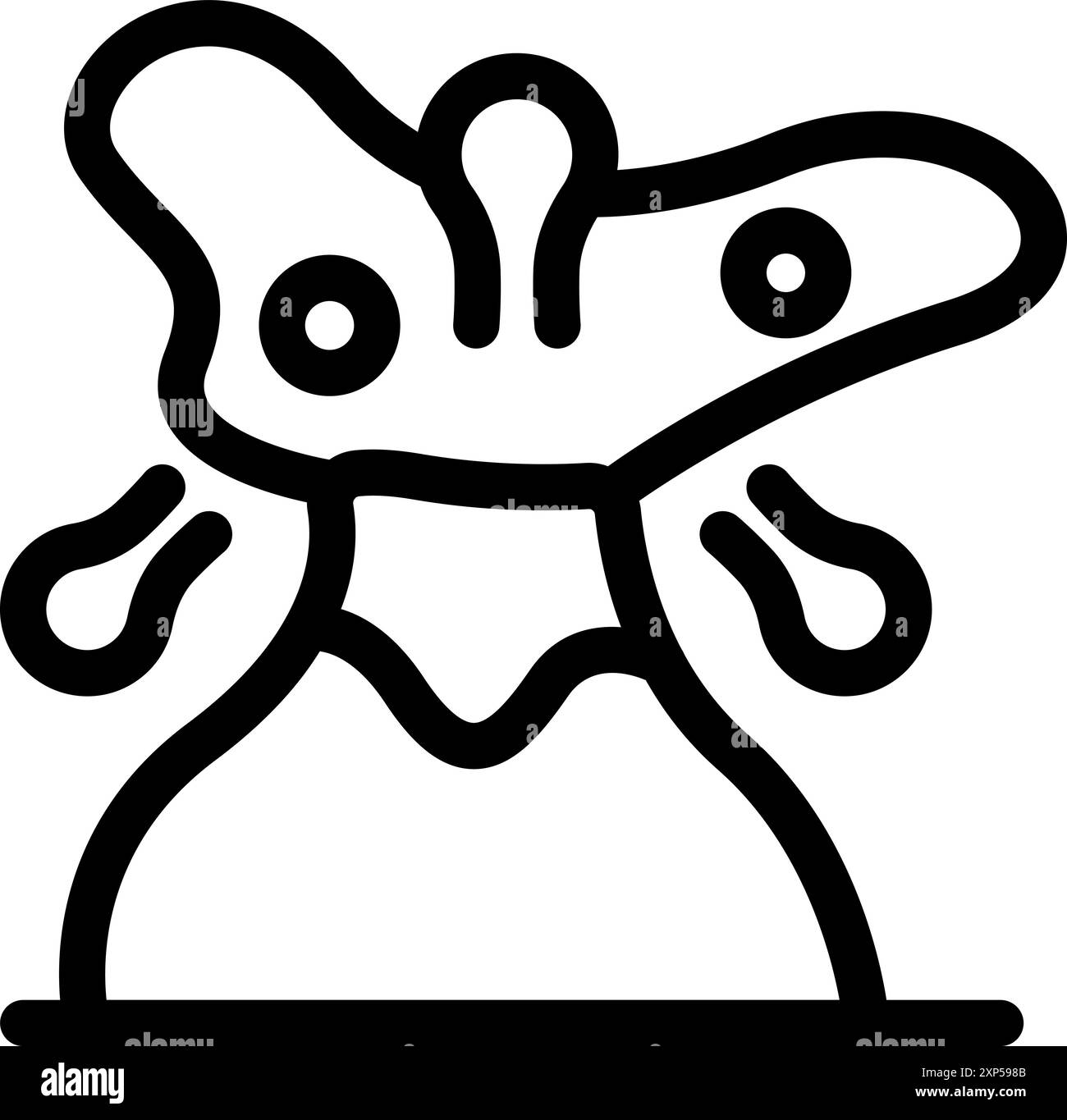 Schilddrüse produziert Hormone Icon, Umrissstil Stock Vektor