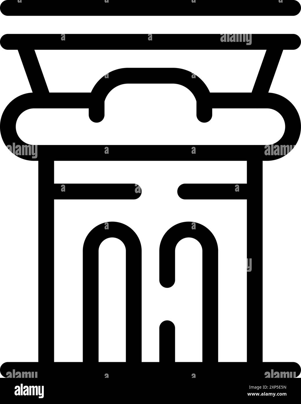 Architektonisches Element aus der klassischen Zeit, das Stärke, Schönheit und kulturelles Erbe symbolisiert Stock Vektor