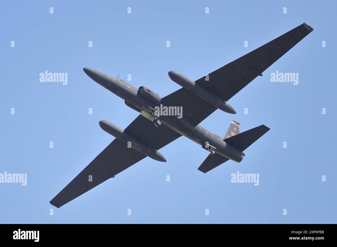 RAF Fairford, Großbritannien. 18. Juli 2024. Ein USAF Lockheed U2-Spionageflugzeug landet auf der diesjährigen RIAT Air Show. Stockfoto