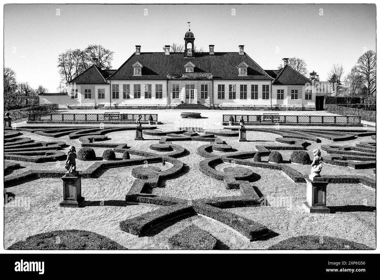 Ein barockes Herrenhaus außerhalb von Kopenhagen Stockfoto