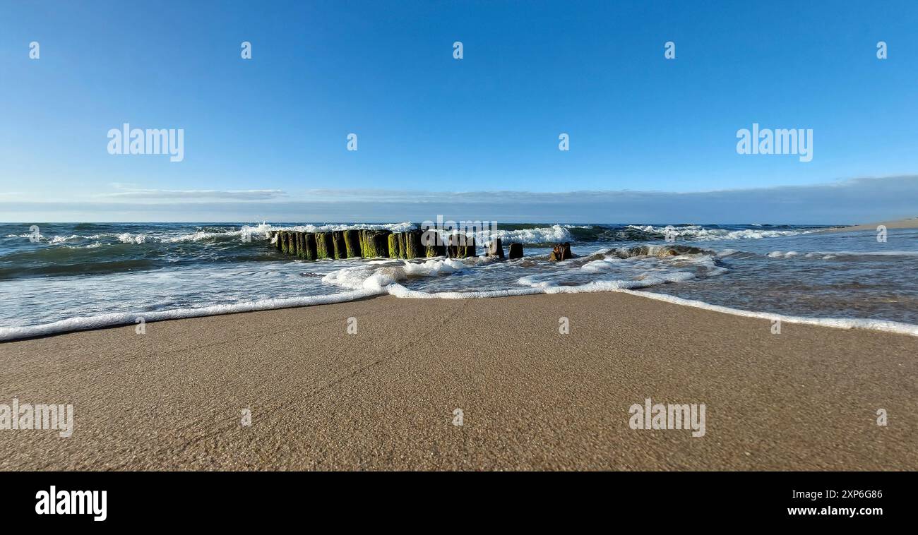 Eine Reise nach Polen zur Ostsee und den umliegenden Städten, Stränden und dem Spektakel der atemberaubenden Sonnenuntergänge, Sonnenaufgänge und Natur, das beste Foto Stockfoto