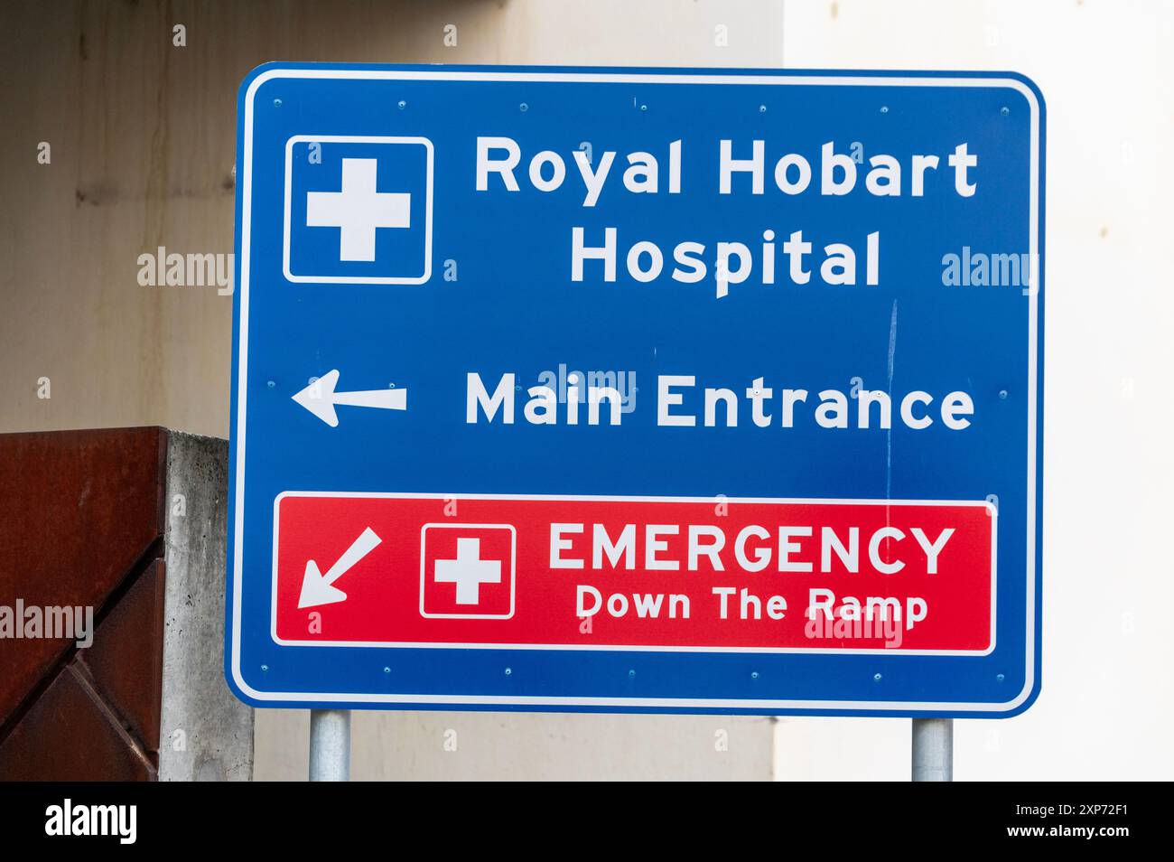 Das Royal Hobart Hospital ist ein Krankenhaus in der Liverpool Street in Hobart, Tasmanien, Australien. Stockfoto