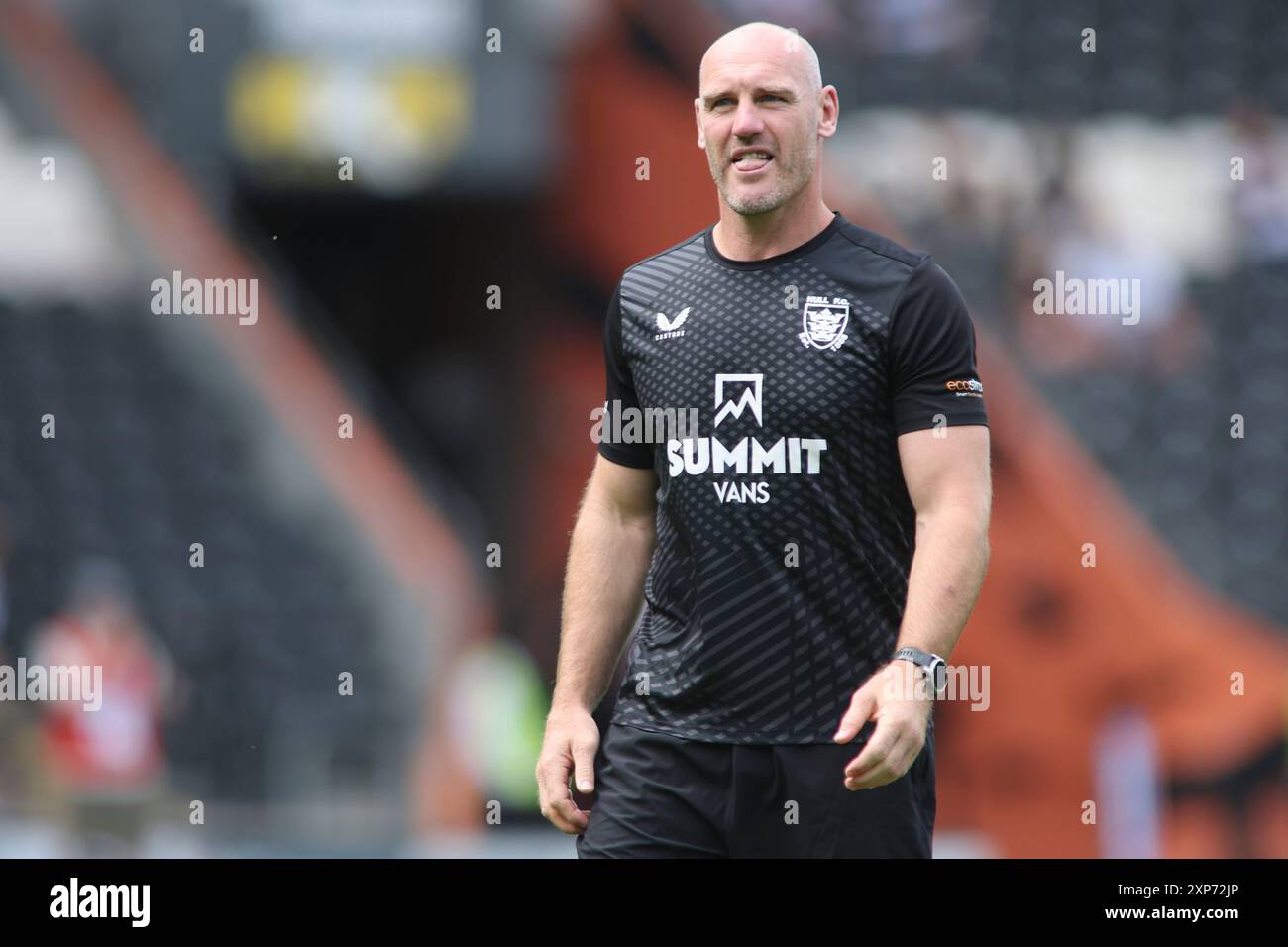 Rumpf, Großbritannien. August 2024. Das MKM Stadium, West Park, Hull, Humberside, East Yorkshire, August 2024. Betfred Super League Hull FC gegen St Helens Gareth Ellis (Assistant Coach) von Hull FC Credit: Touchlinepics/Alamy Live News Stockfoto