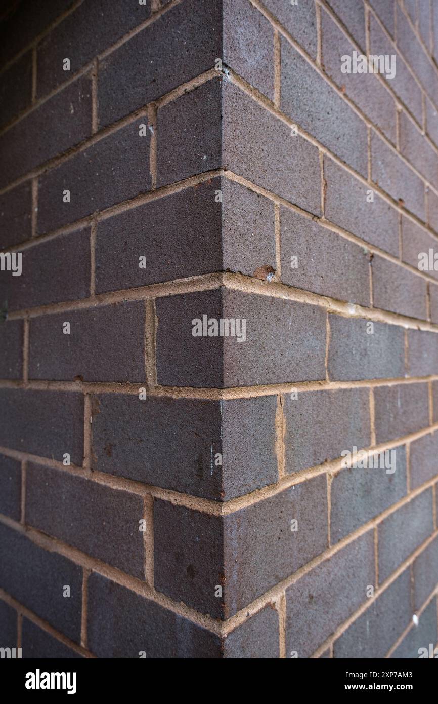 Graues Ziegelwerk Struktur abstrakt Nahaufnahme ohne Menschen Stockfoto