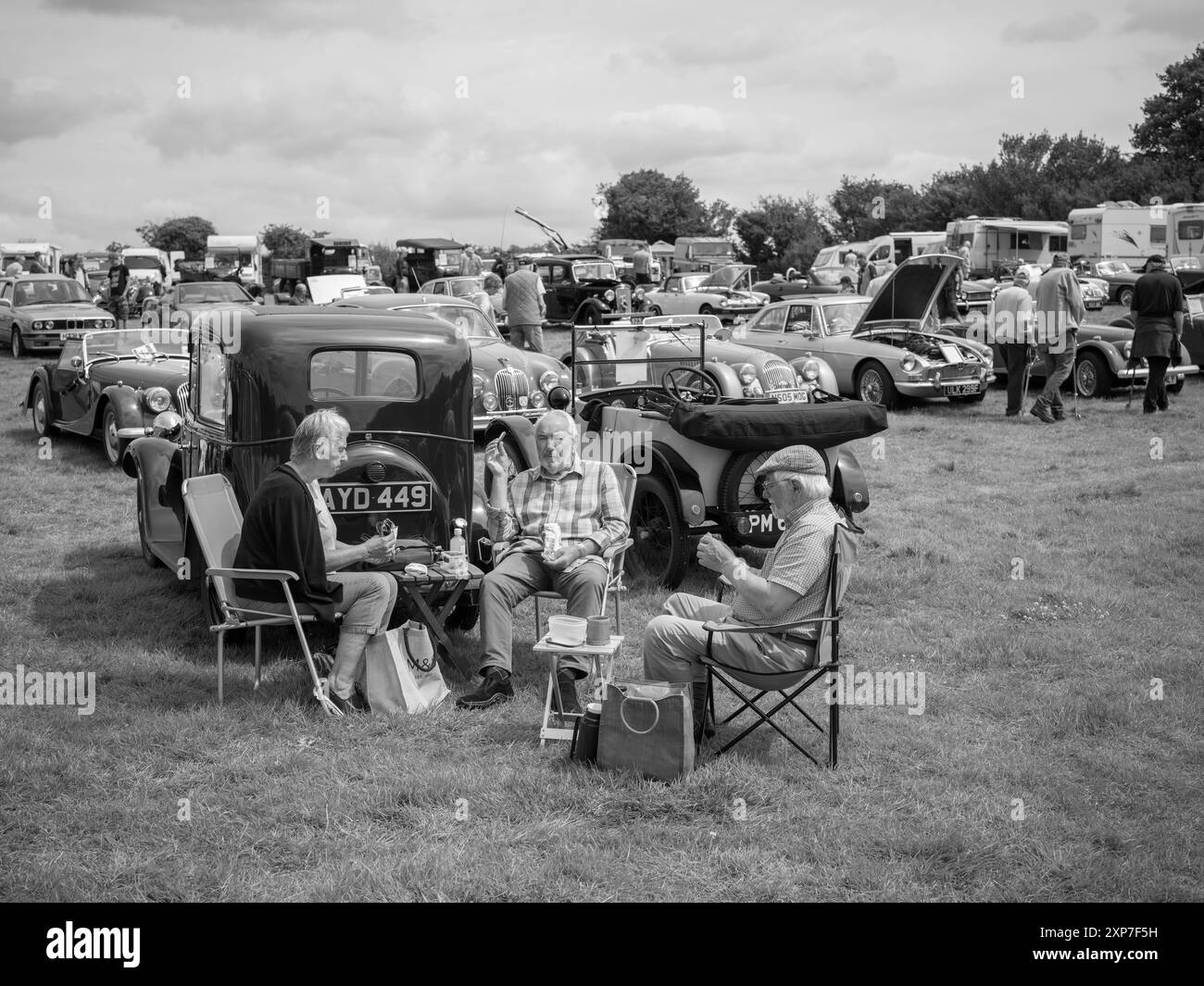 Aufkleber Classic Car Rallye Traktoren Cars Car Boot Stockfoto