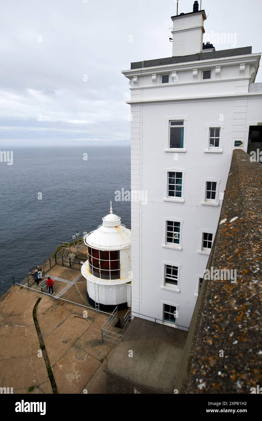 Auf dem Kopf steht der Leuchtturm rathlin West rathlin Island, County antrim, Nordirland, großbritannien Stockfoto