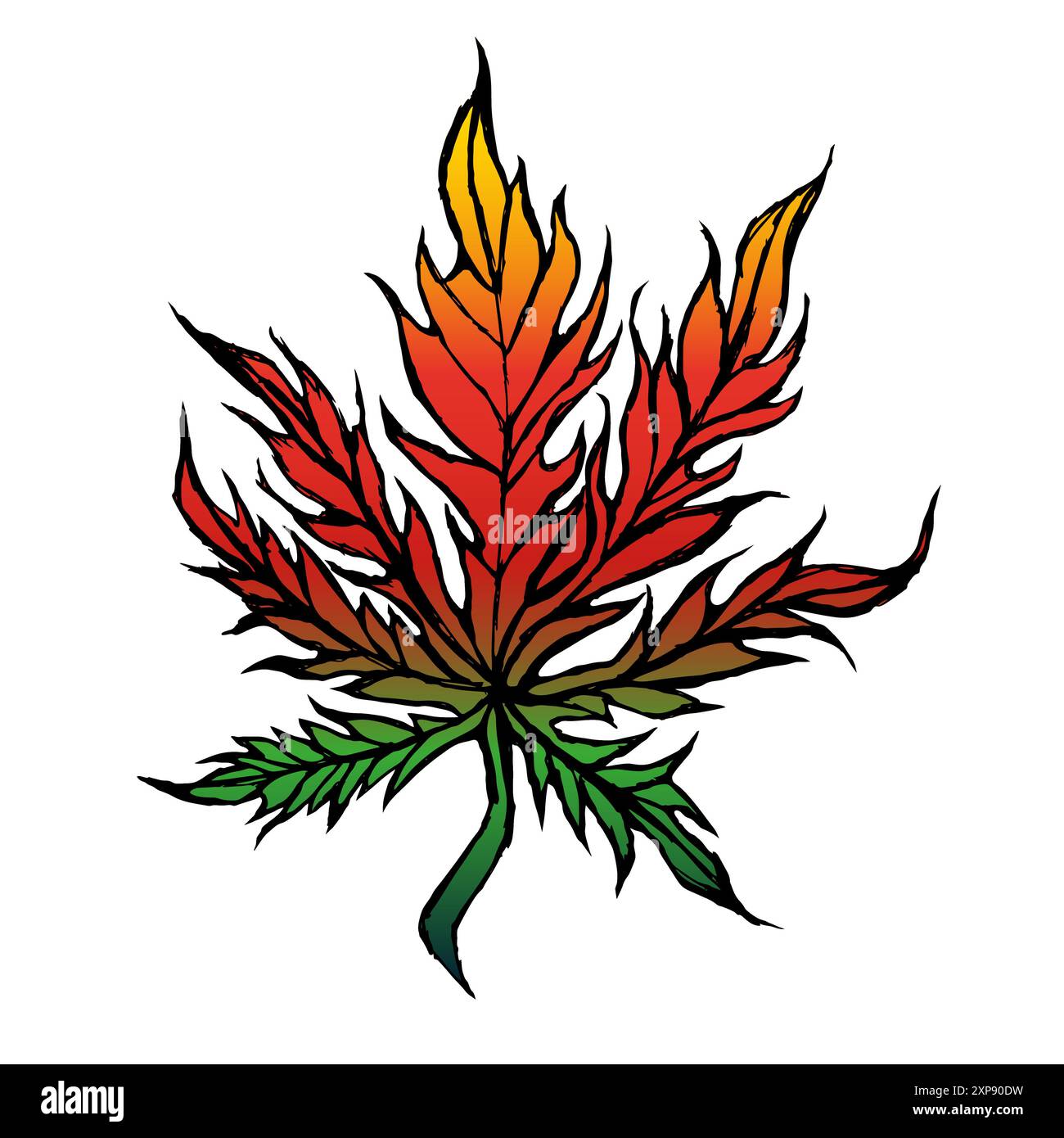 Marihuana mit Brandlogo-Design-Konzept Stock Vektor