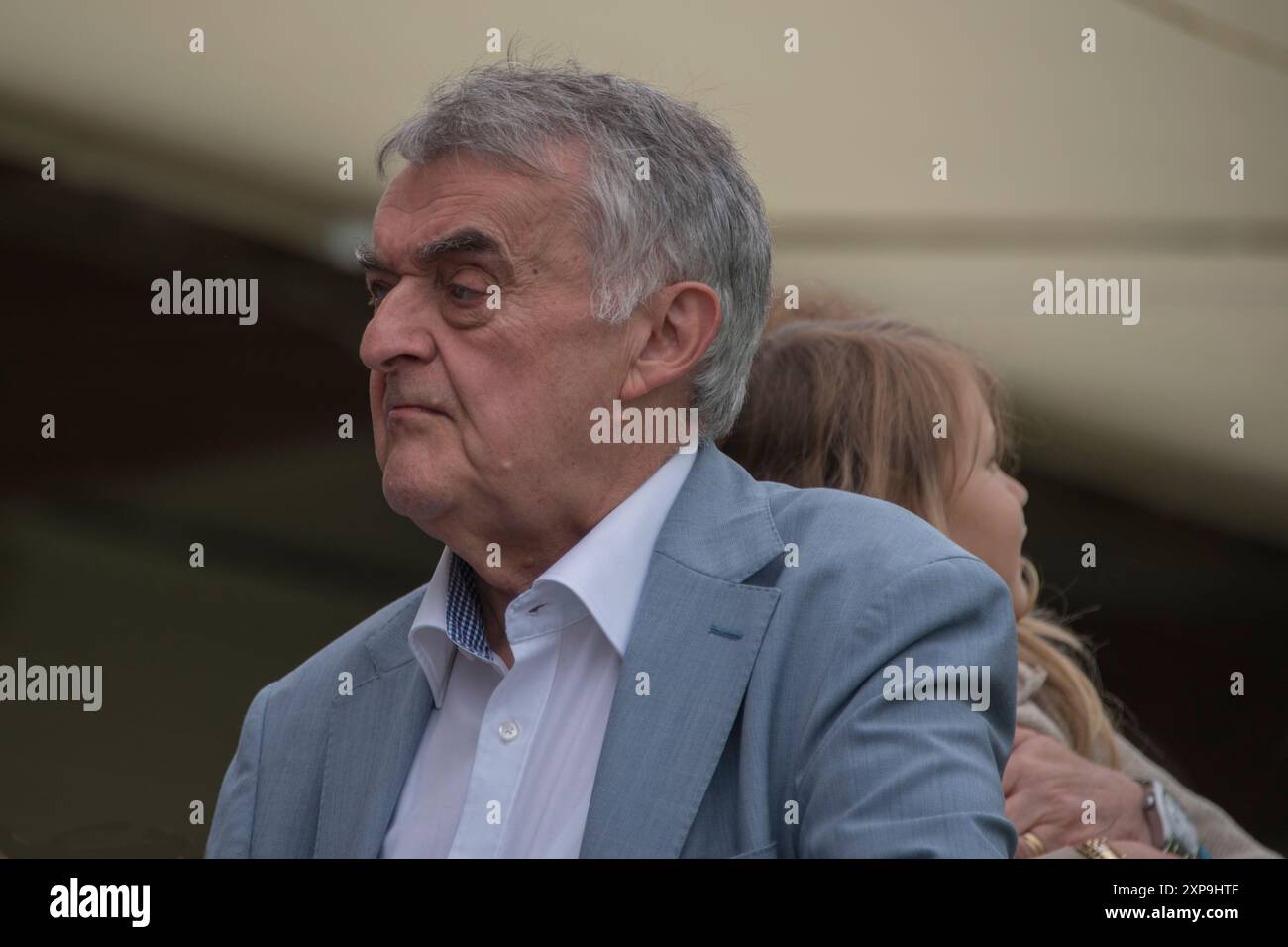 Herbert Reul, CDU, Innenminister von Nordrhein-Westfalen, Deutschland, beim Pferderennen „Henkel Preis der Diana“, Grafenberg, Düsseldorf Stockfoto
