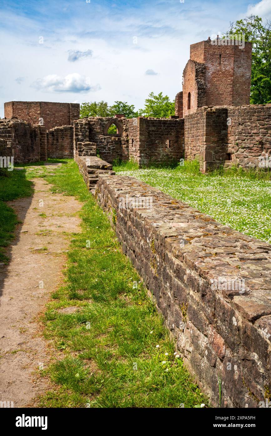 Das Kloster St. Michael Deutsch, Michaelskloster, Heiligenberg in Heidelberg, Teil des nahegelegenen Klosters Lorsch, Heidelberg, Baden-Württemberg, Keim Stockfoto