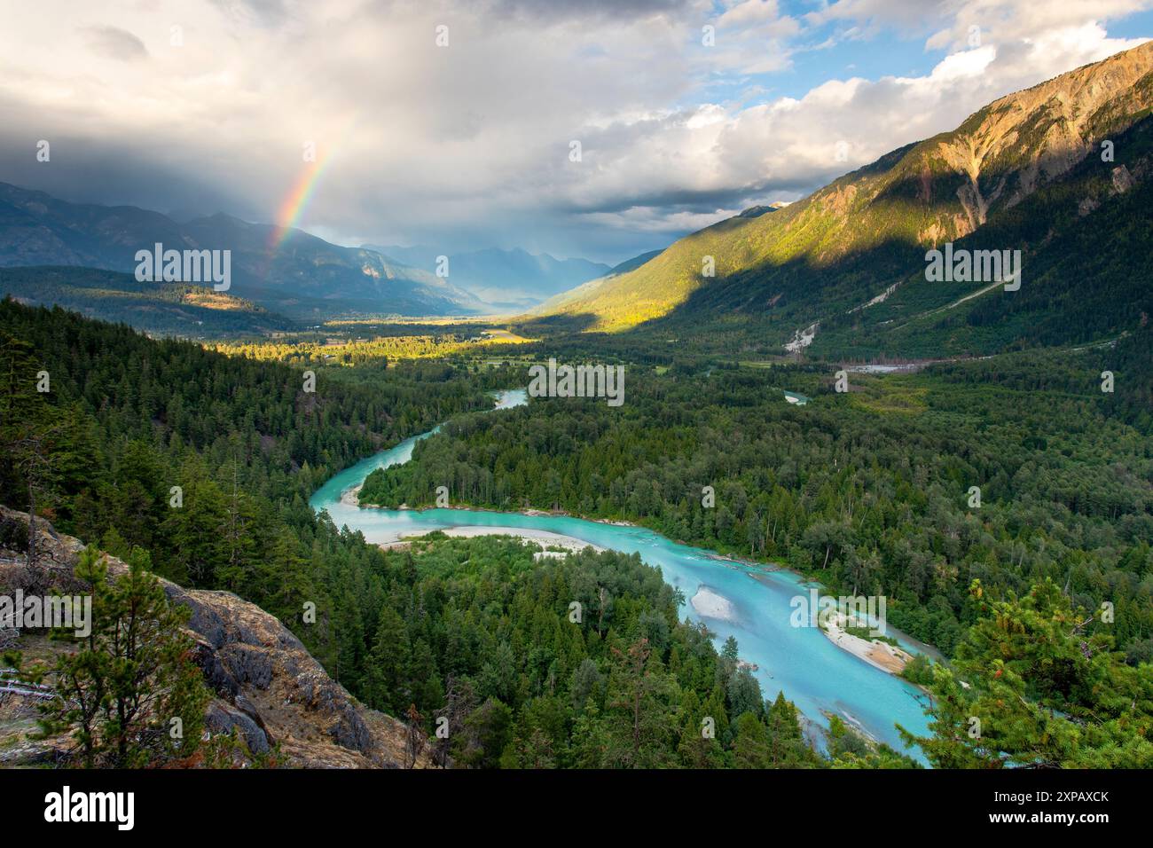 Green River im Pemberton Valley, Pemberton, British Columbia, Kanada Stockfoto