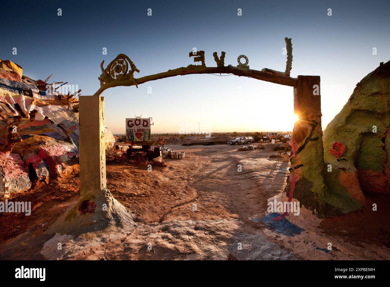 Salvation Mountain, Salton Sea, Kalifornien, USA Stockfoto