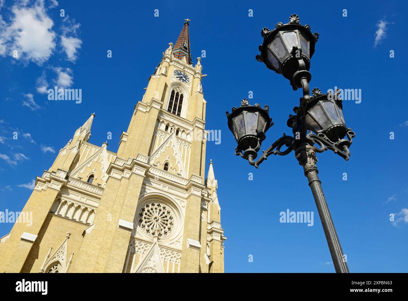 Name der Marienkirche im Stadtzentrum von Novi Sad, Serbien Stockfoto