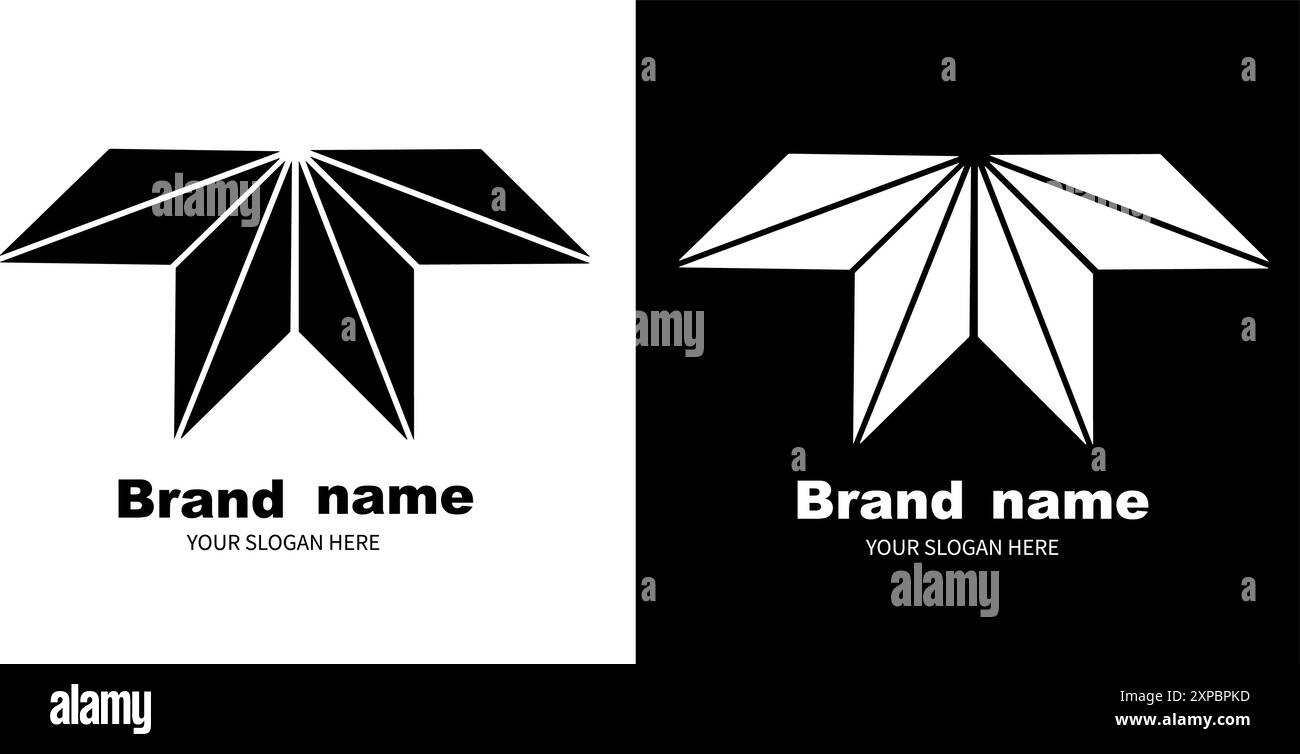 Vektordesign mit A- oder M-Logo. Einzigartige Vorlage, abstraktes Monogramm-Symbol, kreativ, modern, trendig. Stock Vektor