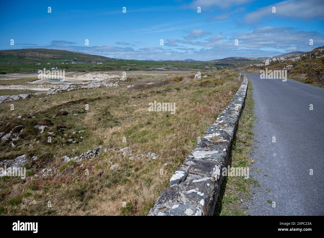 Straße, die zur Landschaft des Barly Cove Beach führt Stockfoto