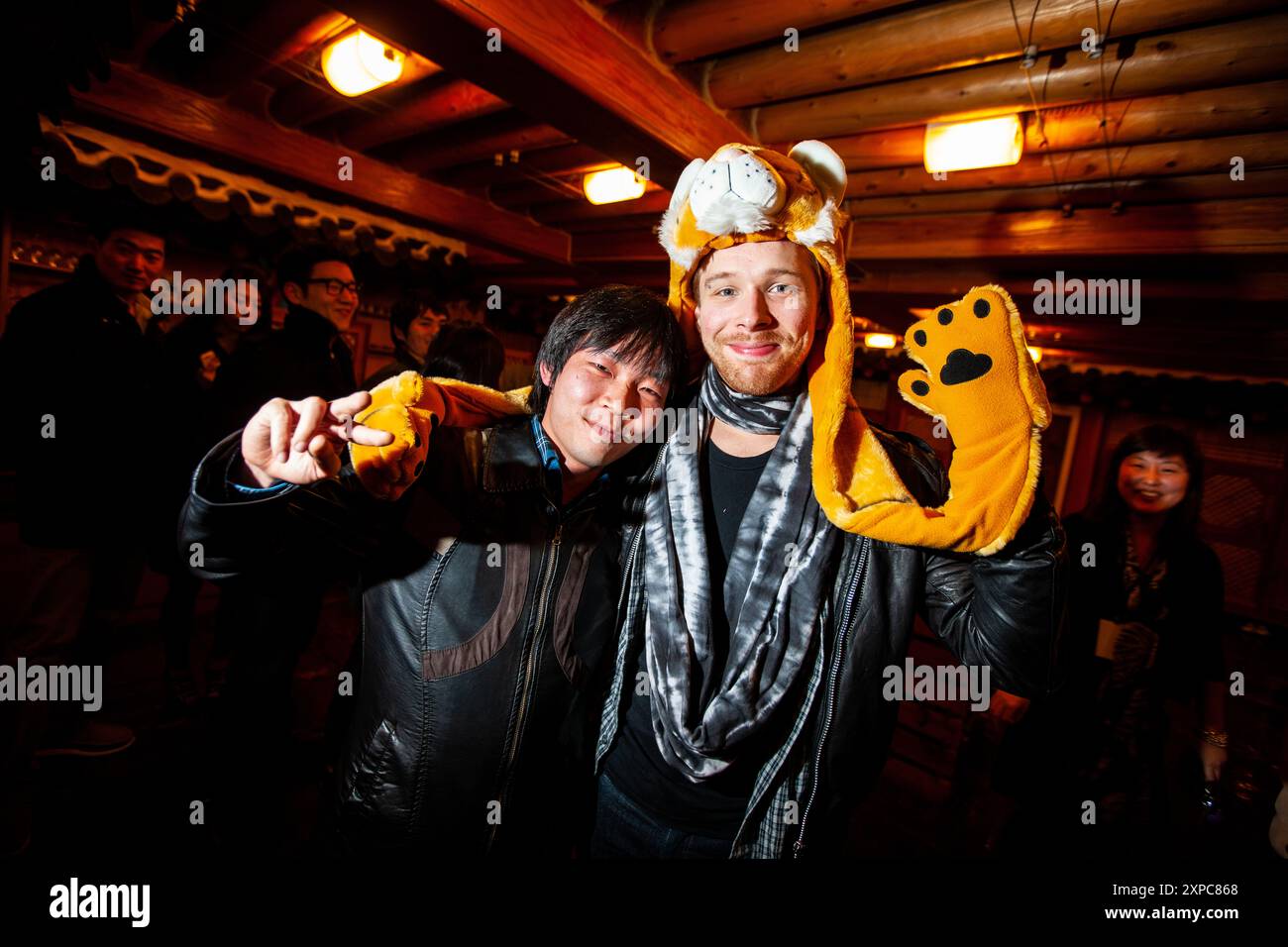 Asiatische Popfans bei Mika-Konzerten. Stockfoto