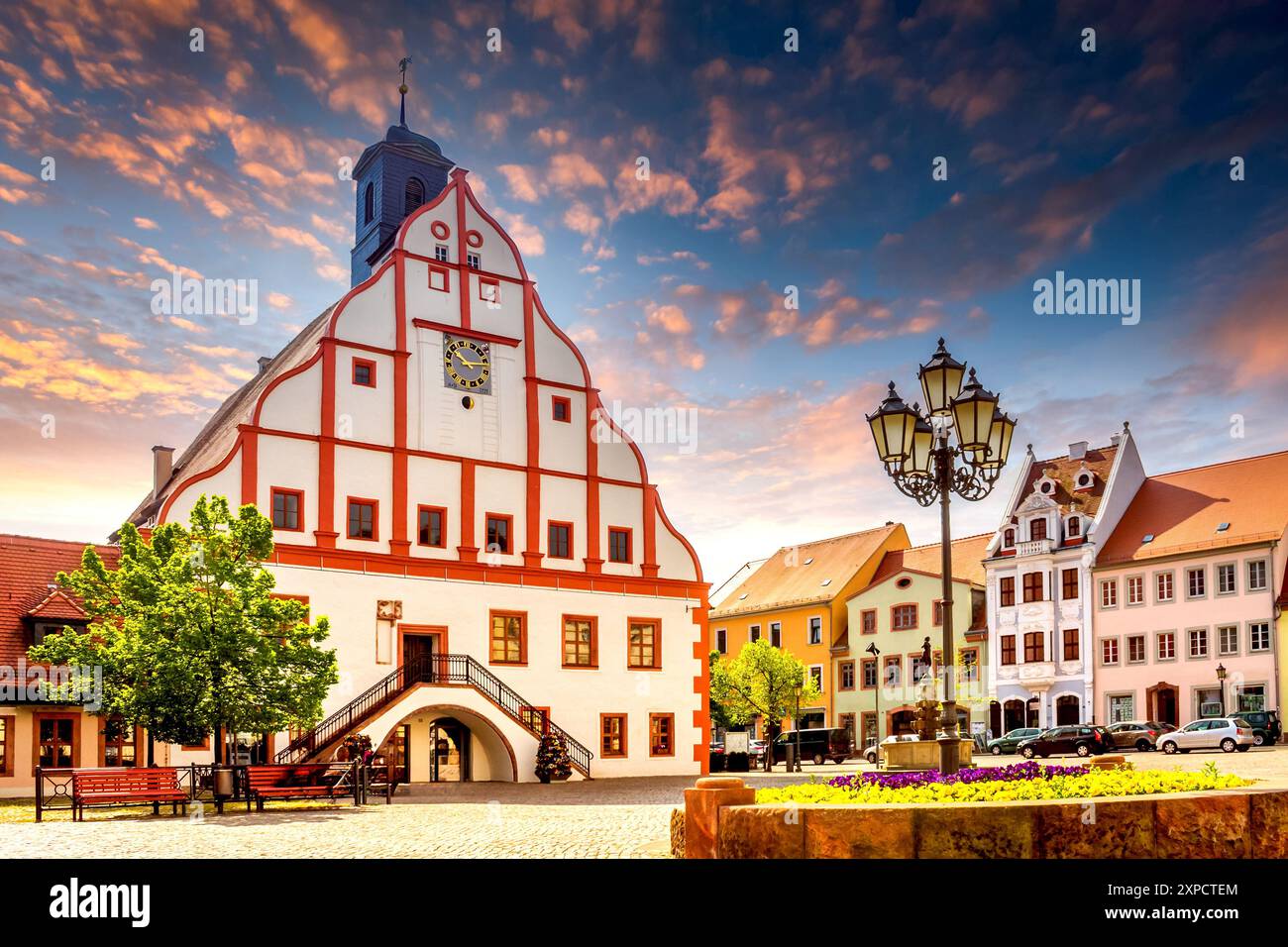 Die Altstadt von Grimma, Deutschland Stockfoto
