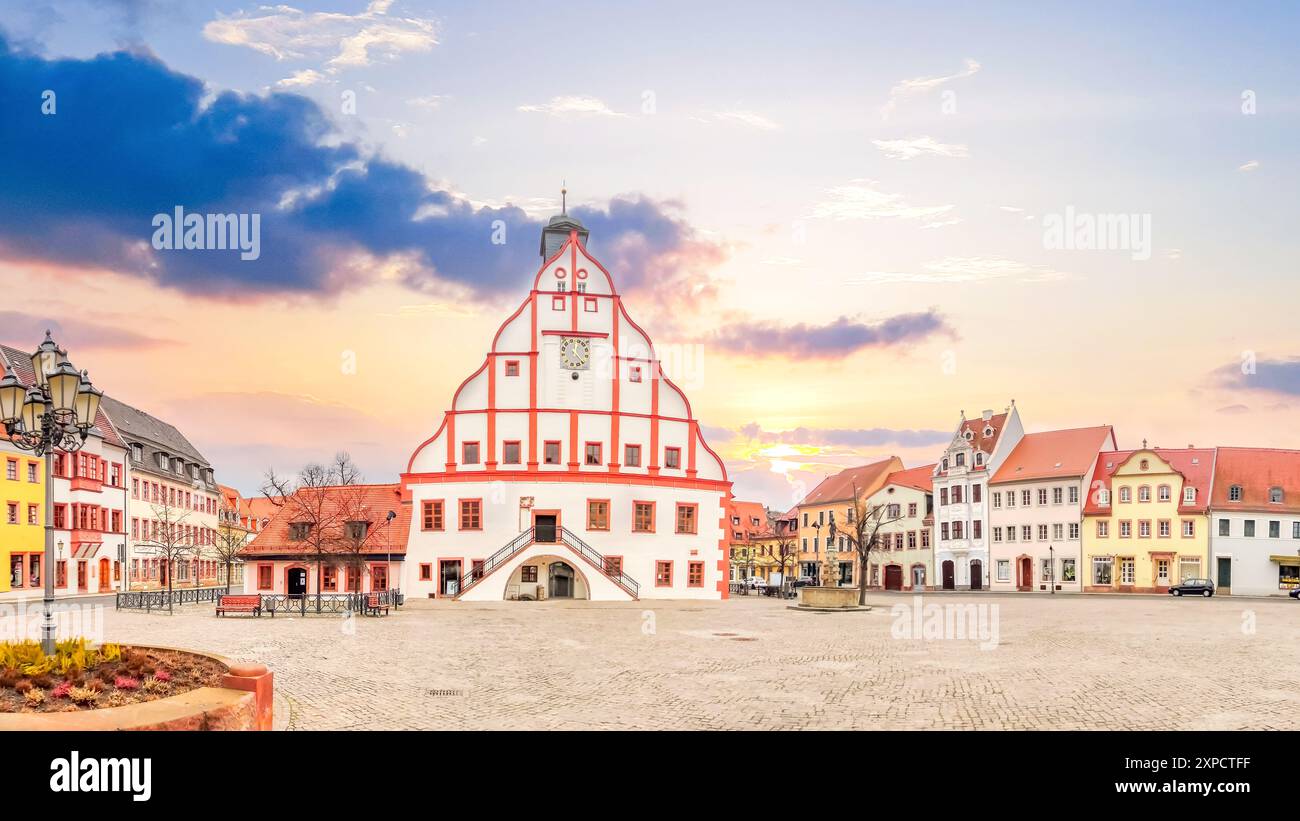 Die Altstadt von Grimma, Deutschland Stockfoto