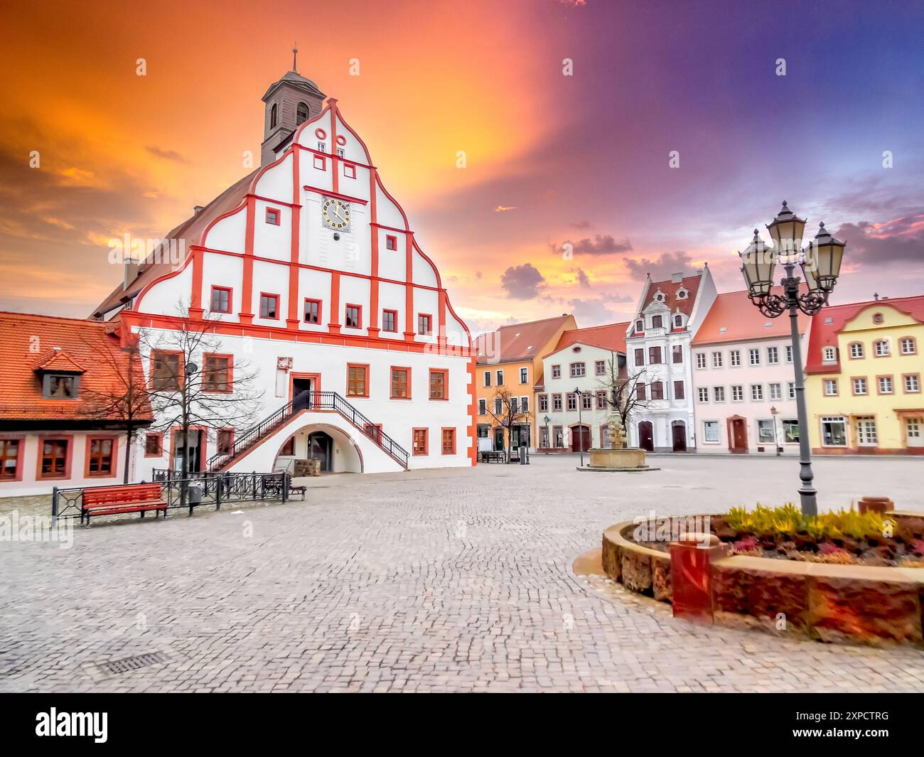 Die Altstadt von Grimma, Deutschland Stockfoto