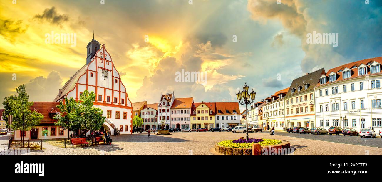 Die Altstadt von Grimma, Deutschland Stockfoto