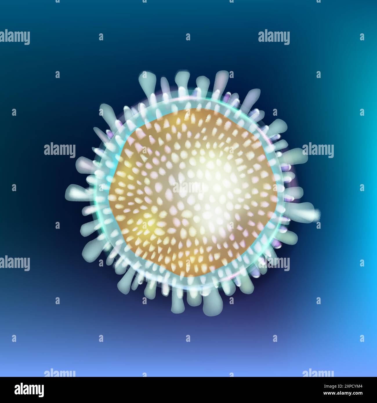 T-Zell oder T-Lymphozyten. Typ der weißen Blutkörperchen. Immunsystem Stock Vektor