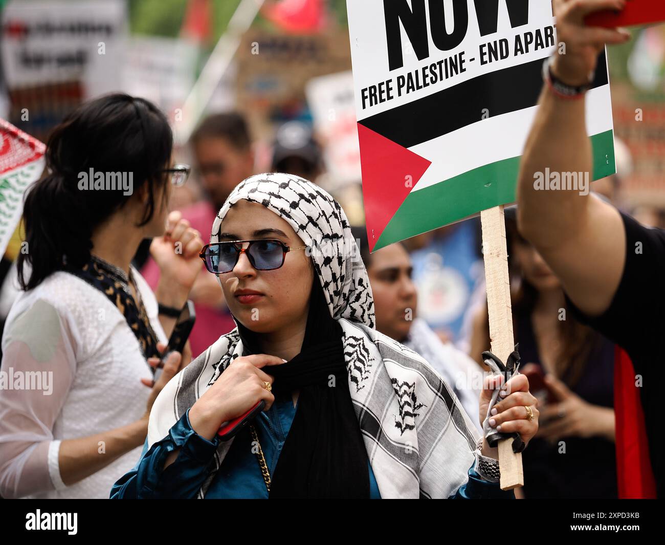 Nationale Demonstration der palästinensischen Solidarität, London, Vereinigtes Königreich, 03/08/24 Stockfoto