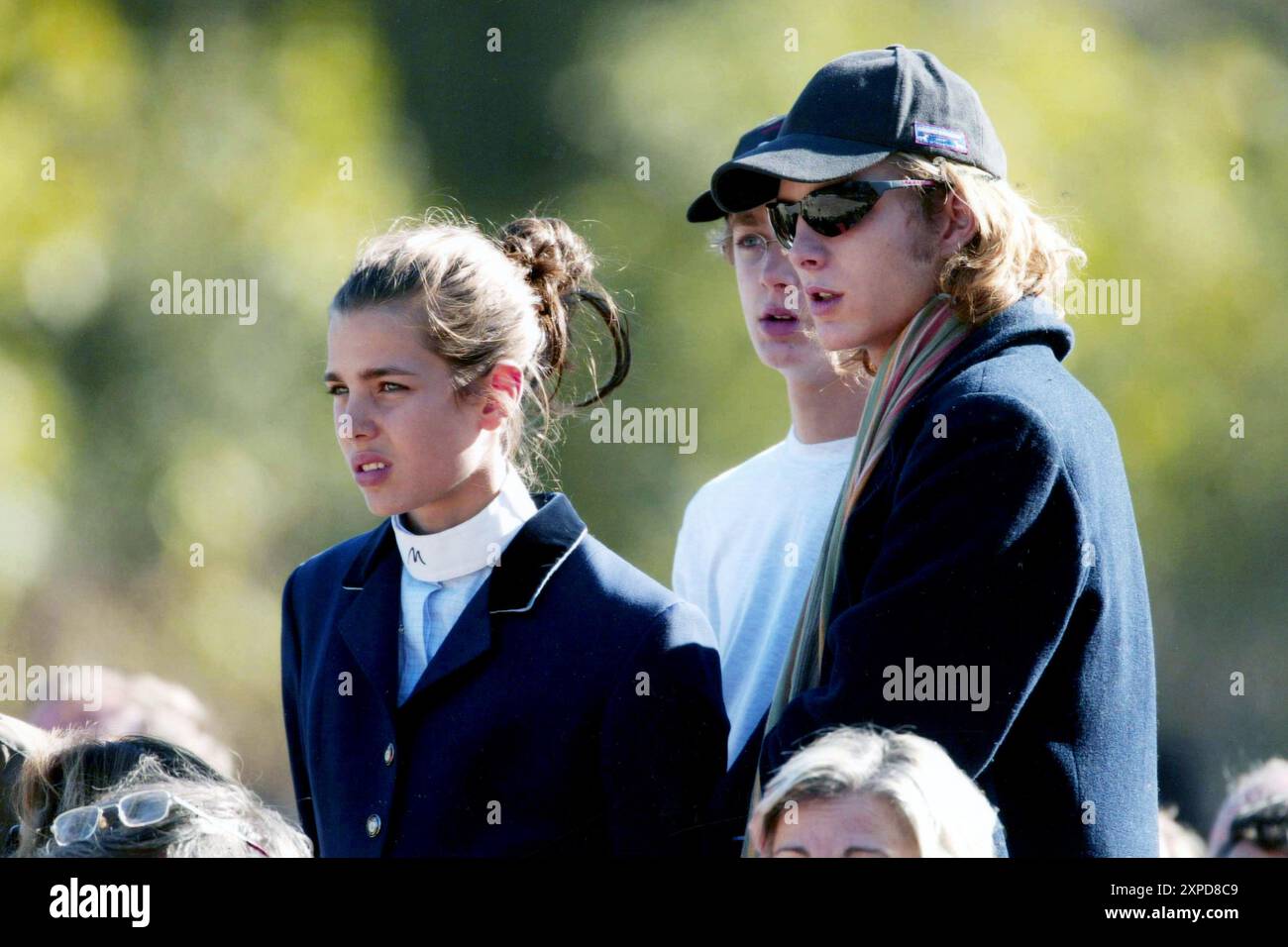 29-09-2002 Barbizon Archivio Storico Olycom/LaPresse Andrea Albert Pierre Casiraghi (La Colle, 8 giugno 1984) è il primo dei tre figli di Carolina di Monaco e del suo secondo marito Stefano Casiraghi. È quarto nella linea di successione al trono e ha due fratelli minori, Charlotte e Pierre, e una sorellastra minore, nata dal terzo matrimonio di sua madre. Nella Foto: Andrea Albert Pierre Casiraghi und Charlotte Casiraghi durante il Jumping in Barbizon auf dem Foto: Andrea Albert Pierre Casiraghi und Charlotte Casiraghi beim Springen in Barbizon Stockfoto