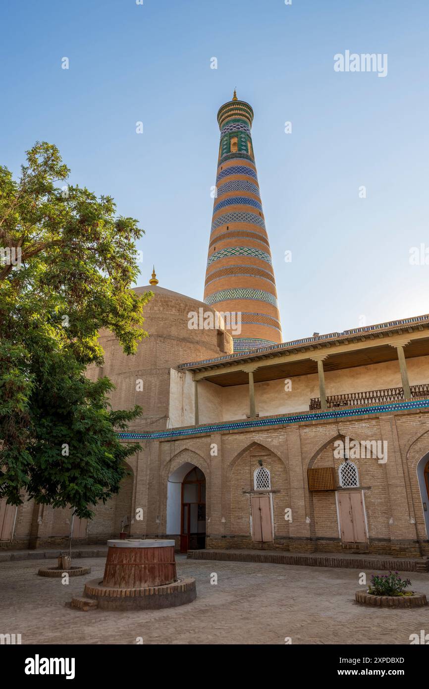 Islom-Hoja Minaret, Chiwa, Usbekistan Stockfoto