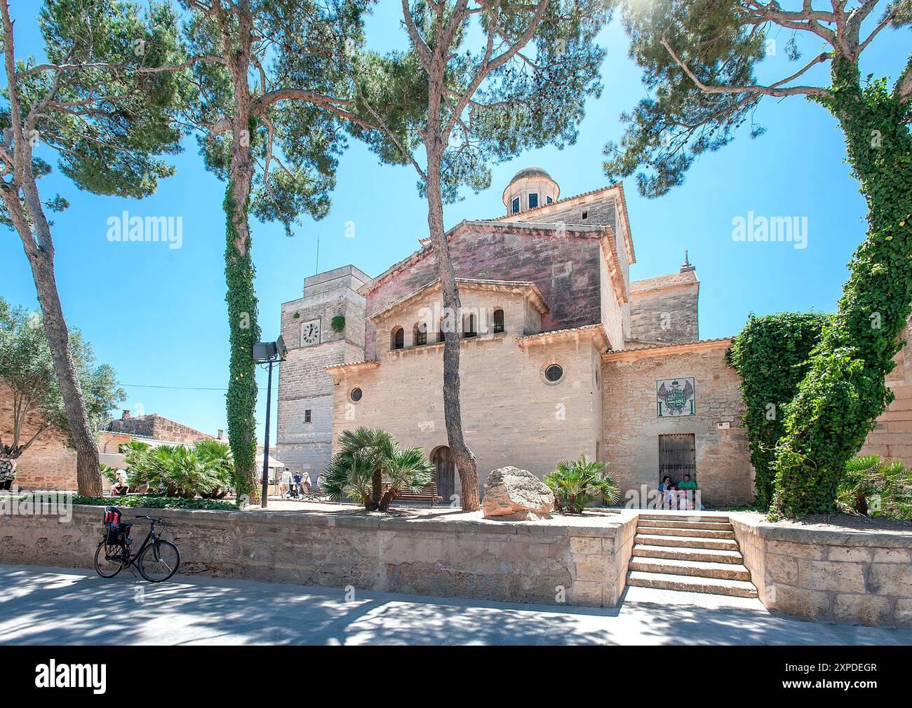 Kirche in Alcudia Altstadt, Mallorca, Balearen, Spanien Stockfoto