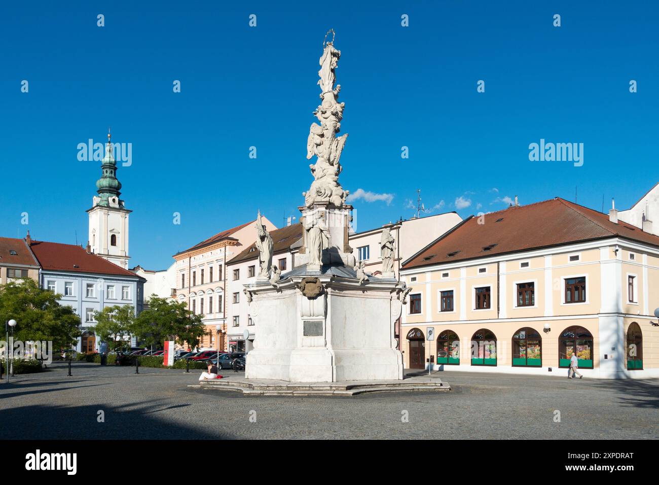 Uherske Hradiste, Tschechische Republik Europa Marianske Namesti Platz Stockfoto