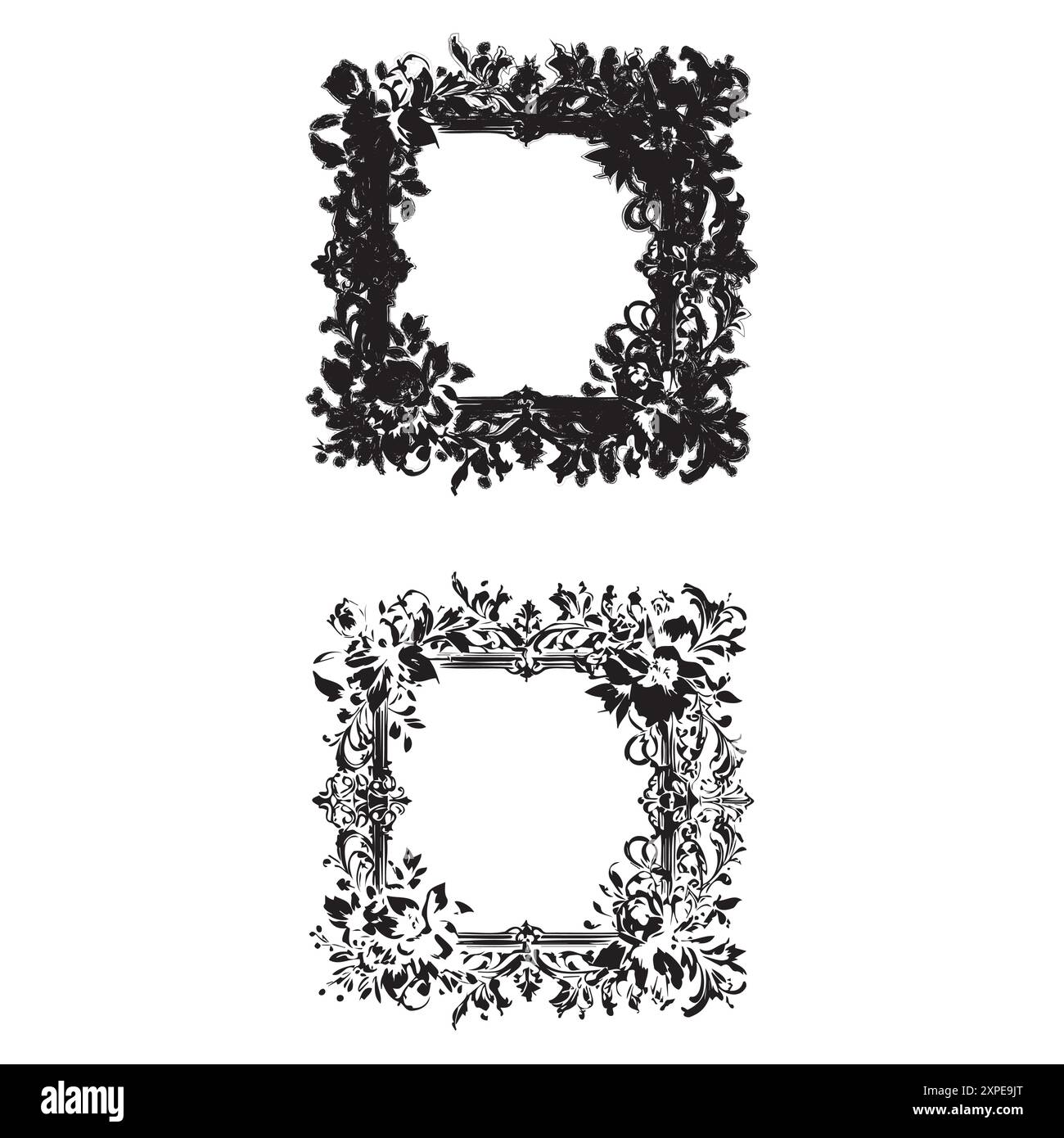 Elegantes Vintage-Design Mit Blumenrahmen Stock Vektor