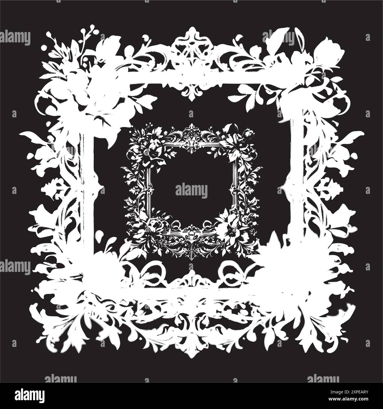 Verzierte Vintage-Blumenmuster Stock Vektor