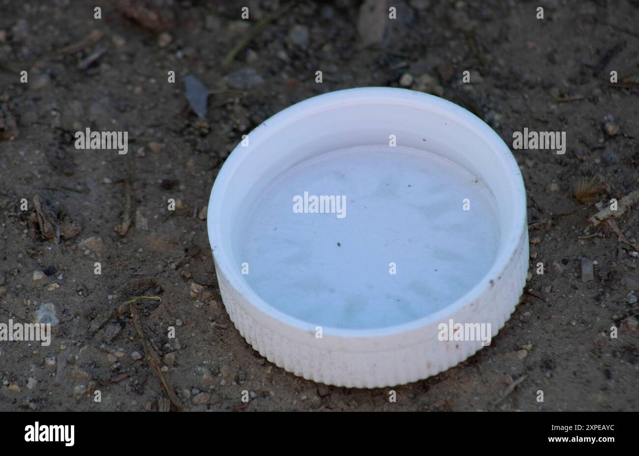 Drehen Sie den Deckel für die Oberseite des Behälters Stockfoto