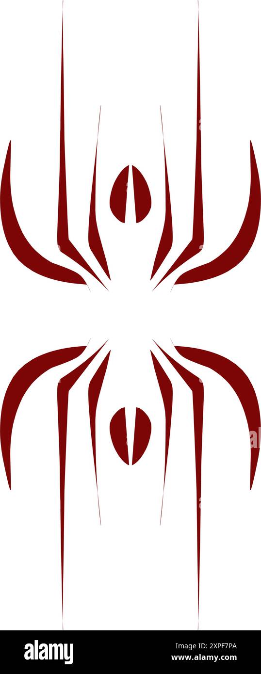 Kastanienbraune Tribal-Illustration. Perfekt für Tattoos, Aufkleber, Ikonen, Logos, Hüte, Hintergrundelemente Stock Vektor