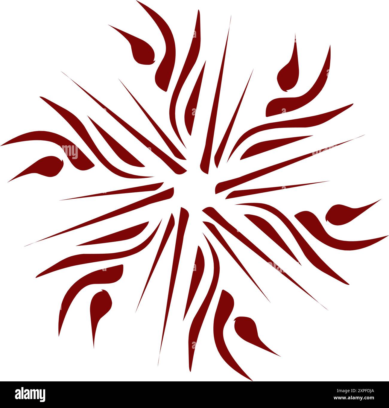 Kastanienbraune Tribal-Illustration. Perfekt für Tattoos, Aufkleber, Ikonen, Logos, Hüte, Hintergrundelemente Stock Vektor