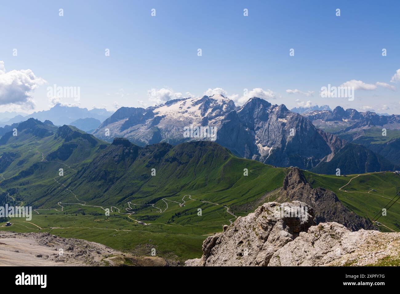 Sass Pordoi - Dolomiten - Italien Stockfoto