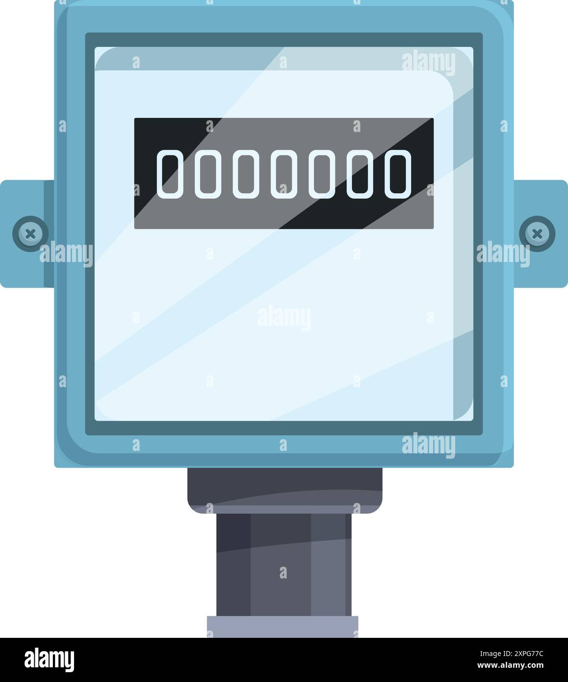 Der elektrische Zähler zeigt steigende Zahlen an und zeigt den Stromverbrauch an Stock Vektor