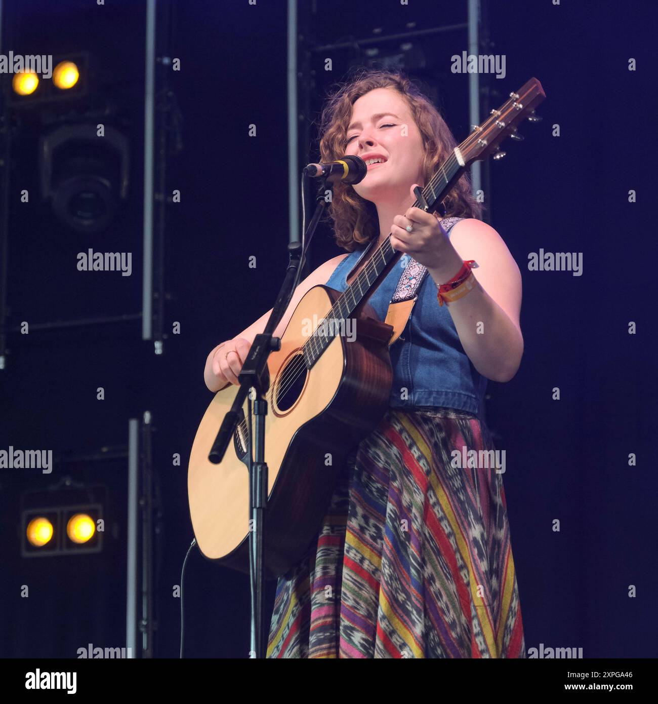 Katherine Priddy tritt beim Wickham Festival in Hampshire auf. August 2024 Stockfoto