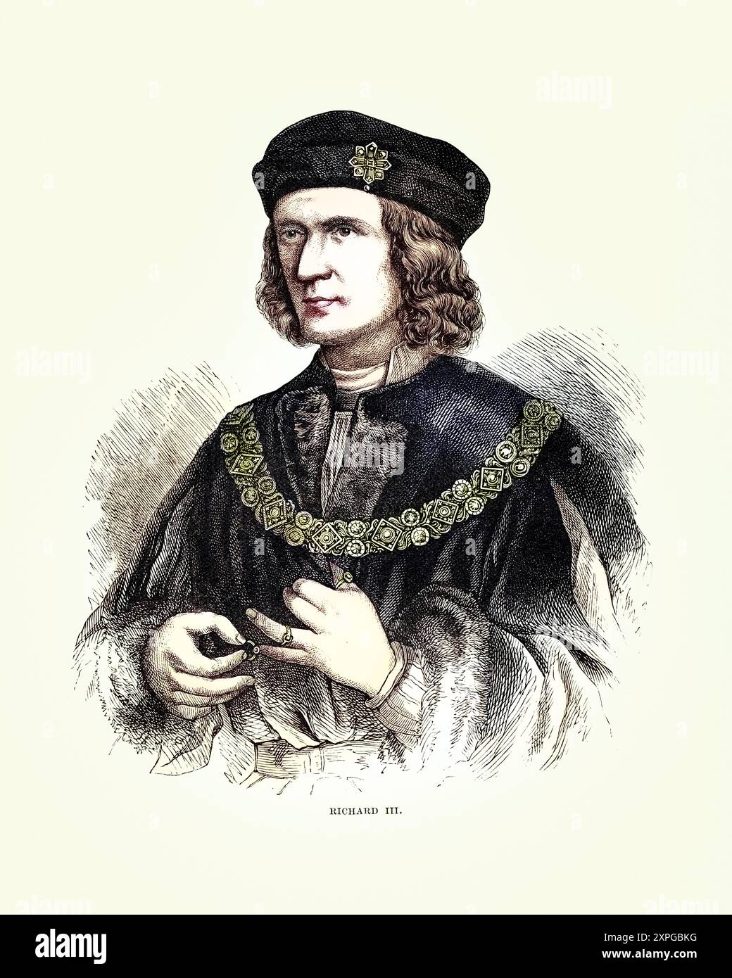 Mittelalterliche englische Geschichte, Richard III. Von England König von England vom 26. Juni 1483 bis zu seinem Tod 1485 Stockfoto