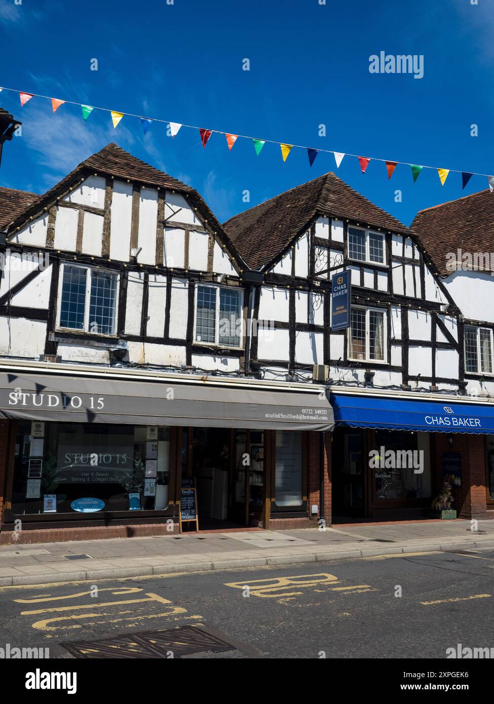 Tudor Buildings, Milford Street, Salisbury, Wiltshire, England, GROSSBRITANNIEN, GB. Stockfoto