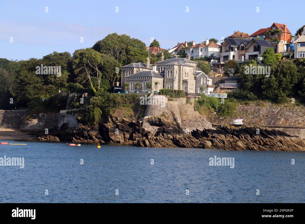 Point Neptune House, Fowey, Cornwall. Heimat von Dawn French, britischer Schauspielerin und Komikerin. Stockfoto
