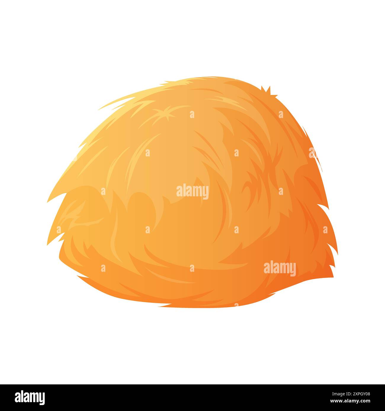 Heuhaufen, Strohhaufen und trockenes gelbes Gras für Tierfutter Vektor-Illustration Stock Vektor