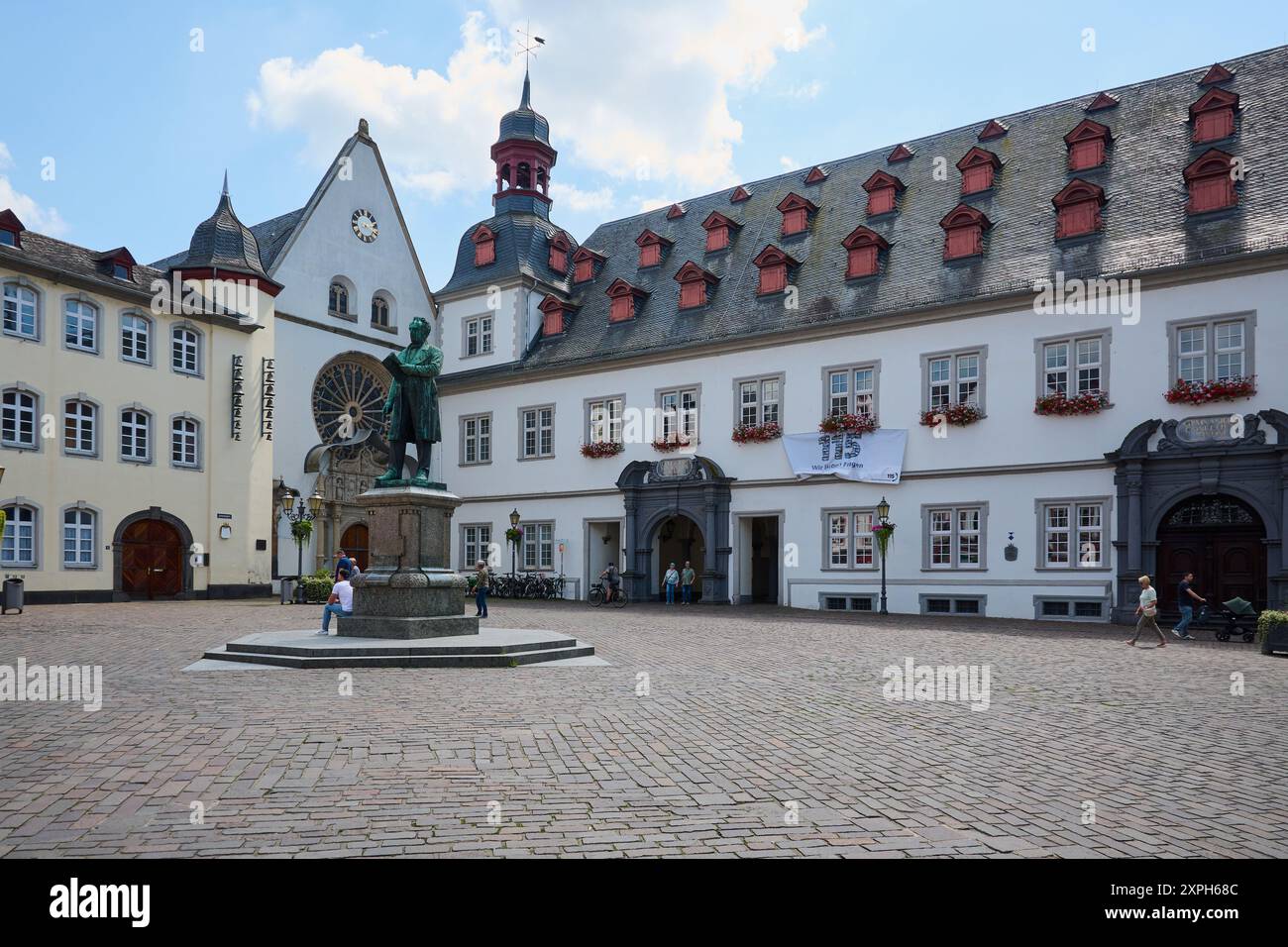 Koblenz, Deutschland - 28. Juli 2024: Jesuitenplatz in Koblenz, Rheinland-Pfalz Stockfoto