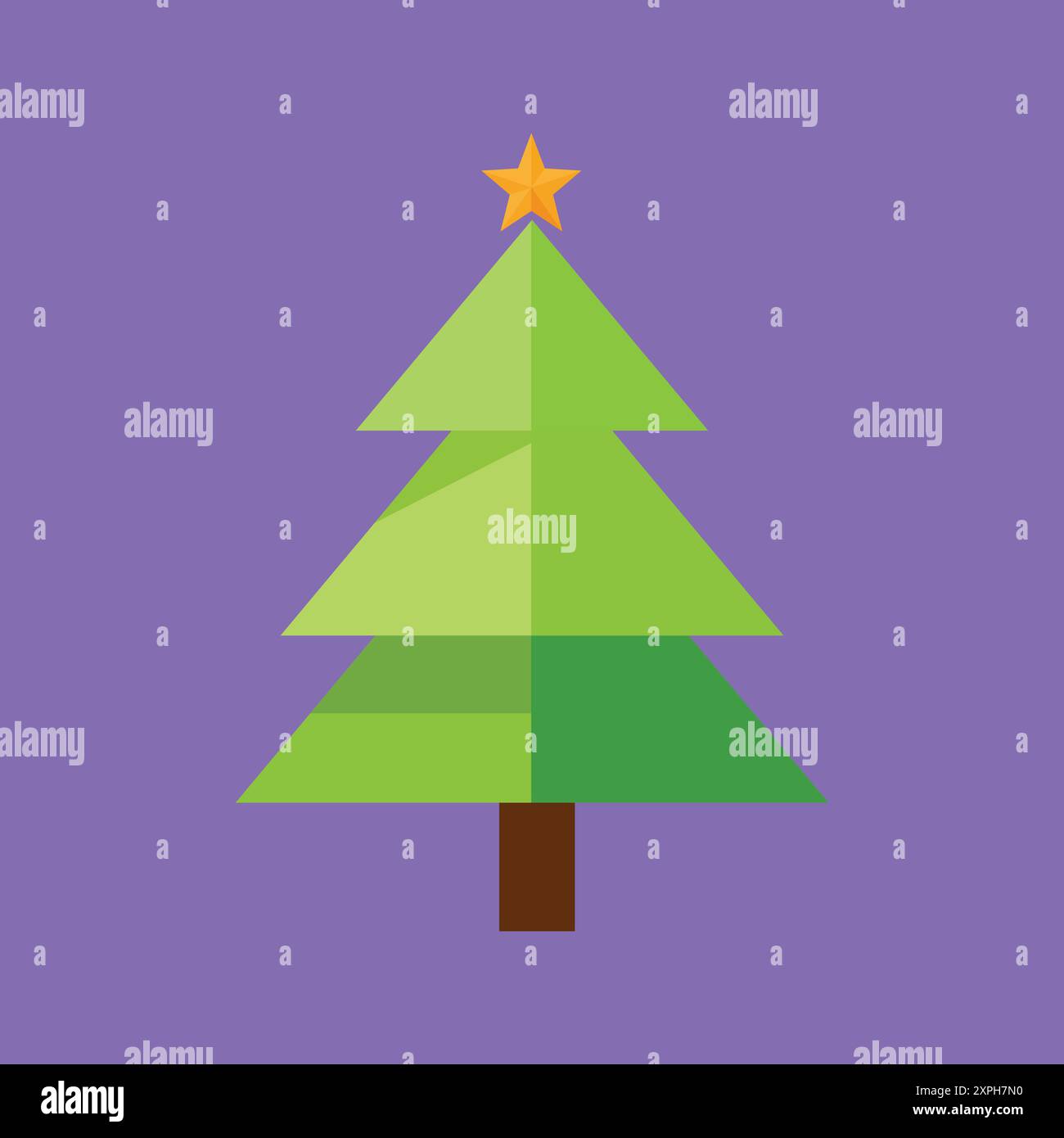 Weihnachtsbaum. Winterferien Weihnachten und Neujahr Stock Vektor