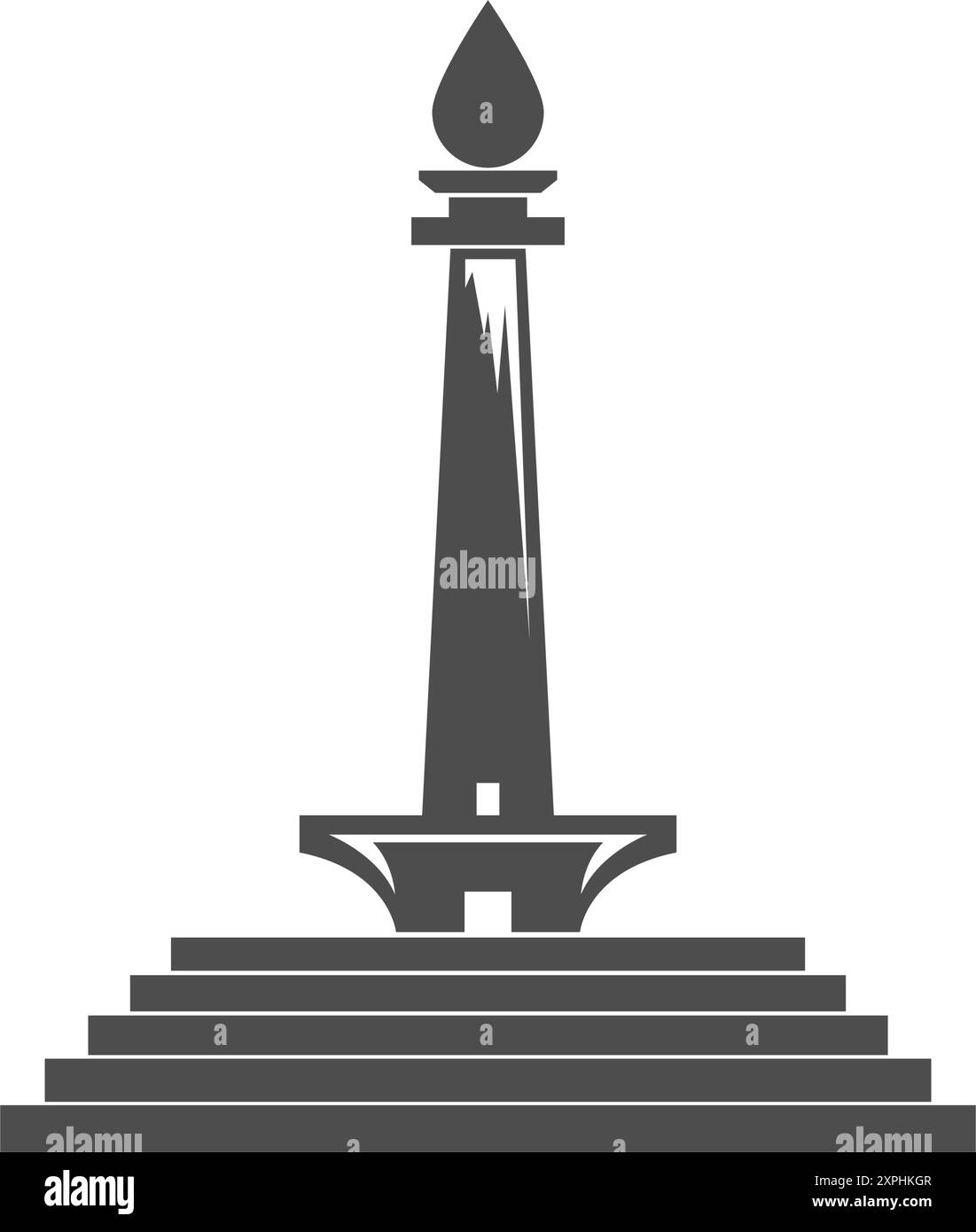 Jakarta die Hauptstadt Indonesiens Icon Design Vorlage Stock Vektor