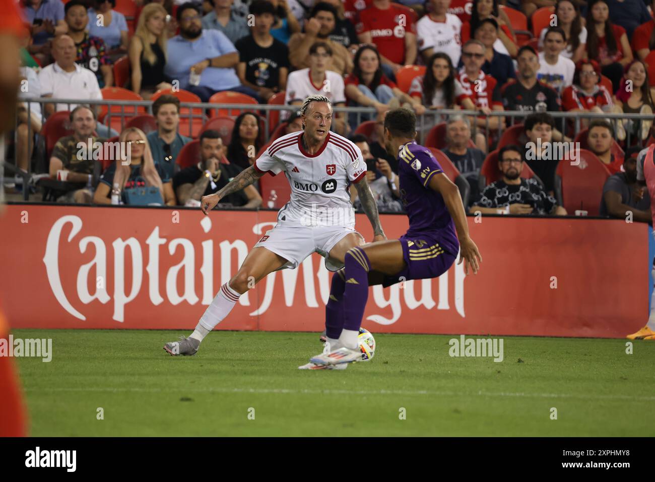 Toronto, ON, Kanada, 3. Juli 2024, F. Bernardeschi #10 in Aktion beim Major League Soccer Spiel zwischen Toronto FC und Orlando SC im BMO Field. Stockfoto