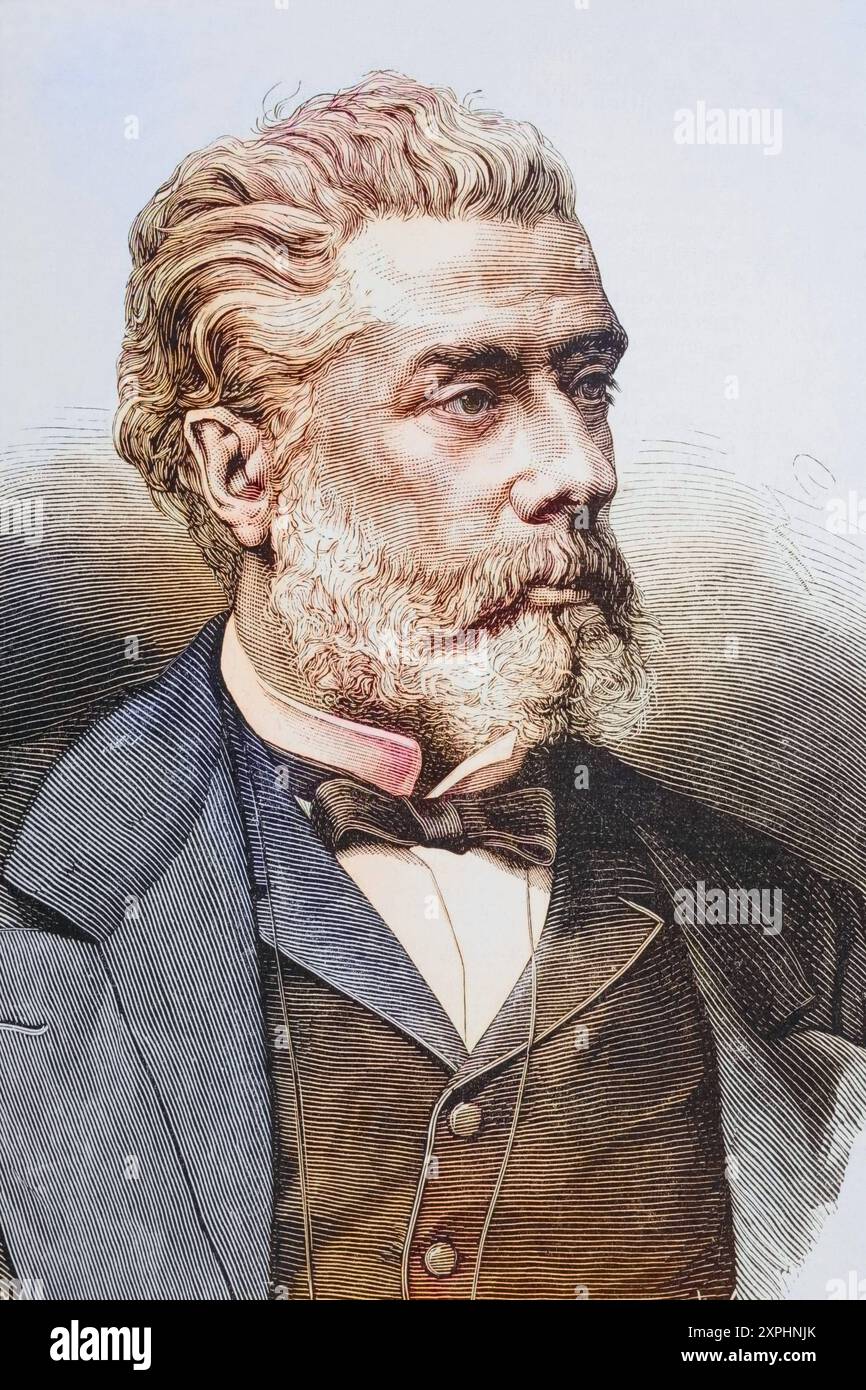 Victor Balaguer, geboren 1824, gestorben 1901. Katalanischer Politiker und Autor. Aus La Ilustracion Espanola y Americana von 1881, Historisch, digita Stockfoto