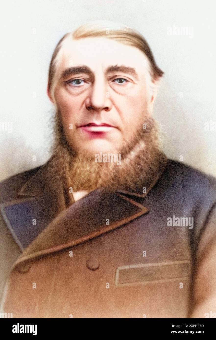 Stephanus Johannes Paulus Kruger, 1825 bis 1904. Bekannt als Paul Kruger. Staatspräsident der Südafrikanischen Republik Transvaal. Aus einer Fotografie aus dem 19. Jahrhundert., Historisch, digital restaurierte Reproduktion von einer Vorlage aus dem 19. Jahrhundert, Datum nicht angegeben Stockfoto