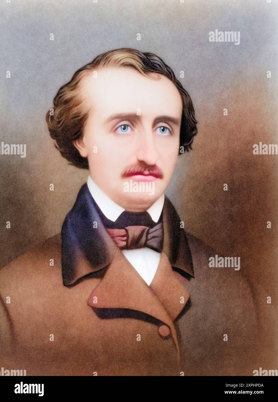 Edgar Allan Poe, 1809 bis 1849. Amerikanischer Schriftsteller. Nach einem Druck aus dem 19. Jahrhundert., Historisch, digital restaurierte Reproduktion von einer Vorlage aus dem 19. Jahrhundert, Datum nicht angegeben Stockfoto