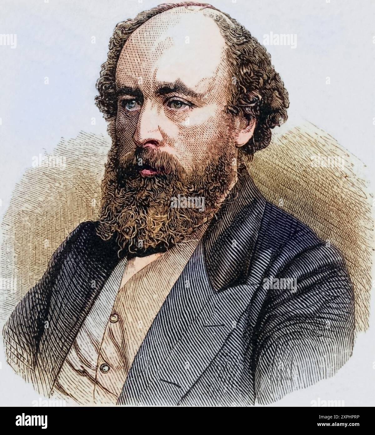 Joseph Beete Jukes (1811–1869), britischer Geologe und Lieblingsschüler von Adam Sedgwick. Aus „das Leben von Sir Roderick I. Murchison“ von Archibald Geikie (London, 1875). Kupferstich., Historisch, digital restaurierte Reproduktion von einer Vorlage aus dem 19. Jahrhundert, Datum nicht angegeben Stockfoto