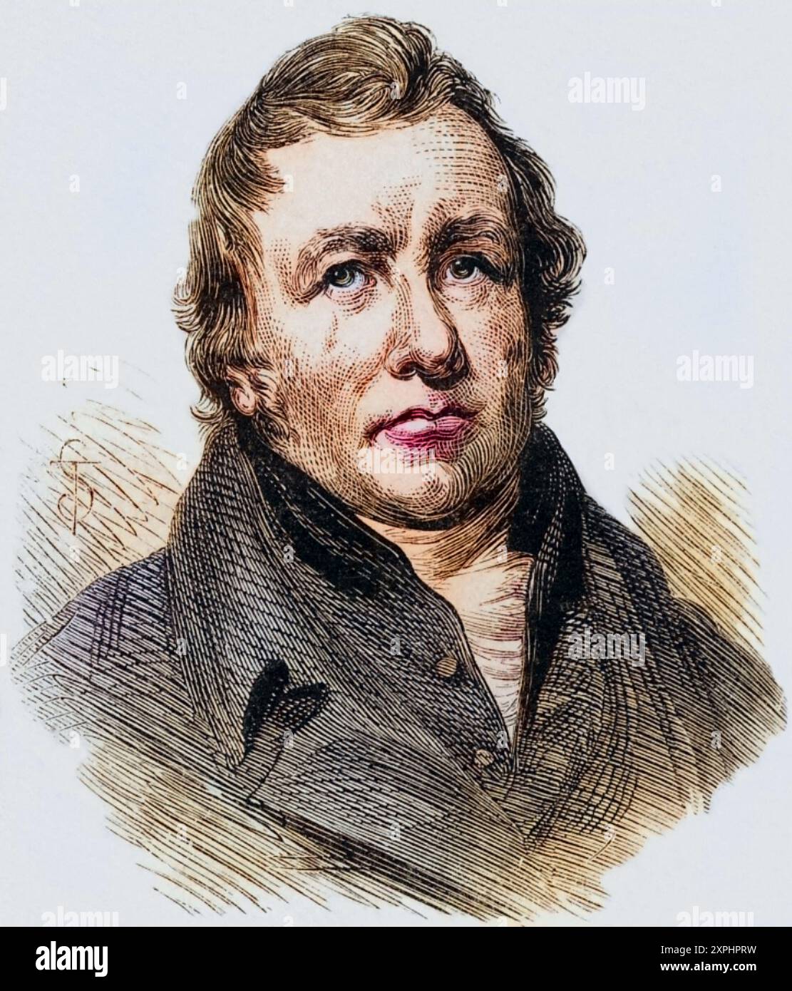 John Playfair (1748–1819), Mathematiker und Geologe, geboren in Benvie, Argyll, Schottland. Aus „das Leben von Sir Roderick I. Murchison“ von Archibald Geikie (London, 1875). Kupferstich., Historisch, digital restaurierte Reproduktion von einer Vorlage aus dem 19. Jahrhundert, Datum nicht angegeben Stockfoto